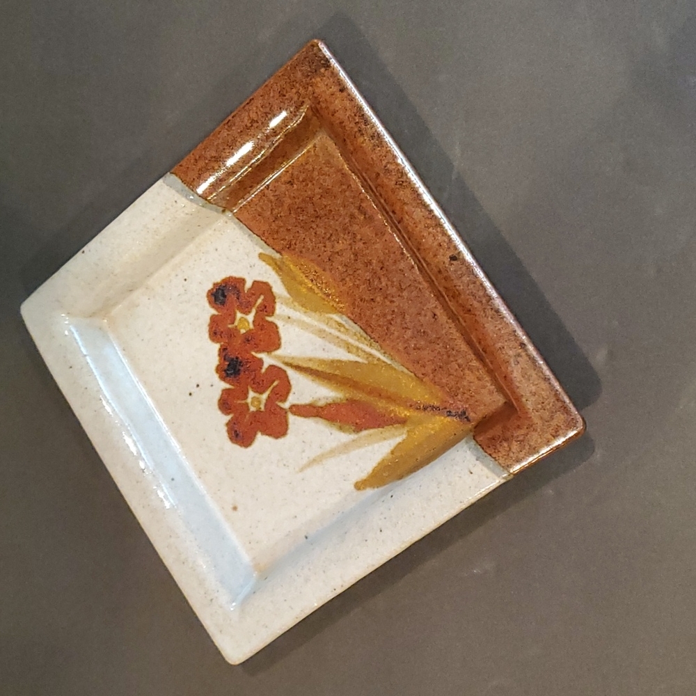 Studio pottery signed plate